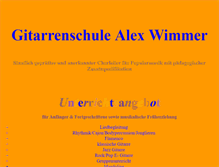 Tablet Screenshot of gitarrenschule-alexwimmer.de